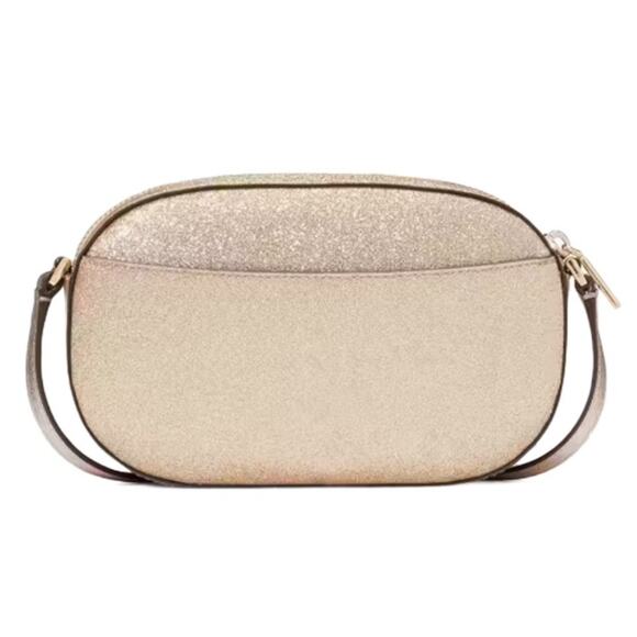 kate spade Glimmer Oval Camera Bag - Gold Retail $299 - Picture 3 of 6